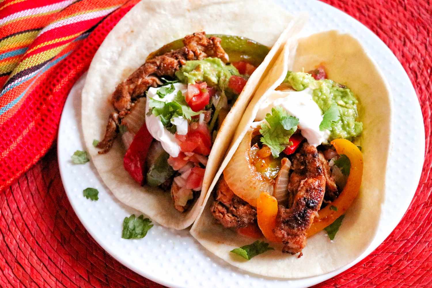 chicken fajitas with peppers